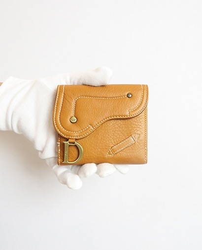 Christian Dior Saddle Bifold Wallet, front view